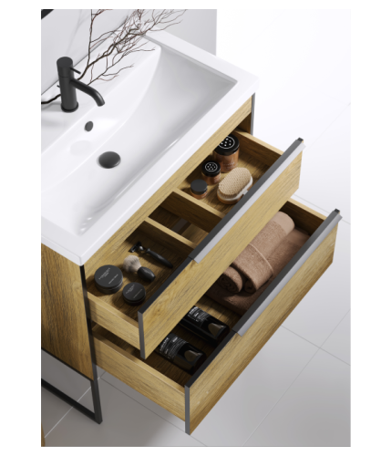 Тумба с умывальником AQWELLA Fargo 101 Дуб балтийский FRG0110DB